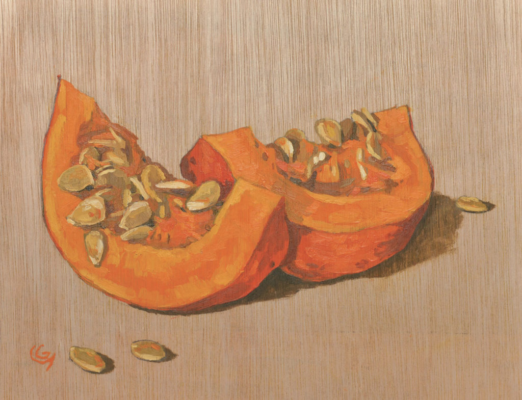 courge - peinture à l'huile