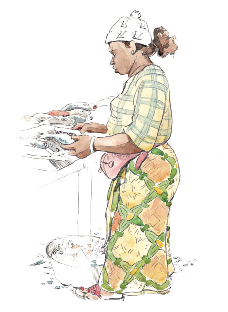 the queen of bakau market