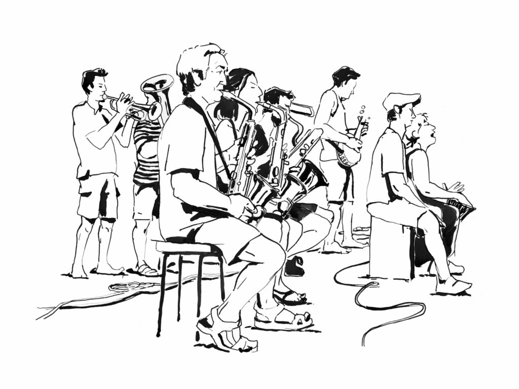 musiciens, dessin